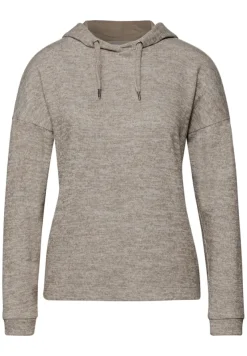 Street One Shirts*Melange Hoodie Shirt light terra mocha mel.