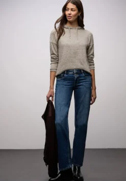 Street One Shirts*Melange Hoodie Shirt light terra mocha mel.