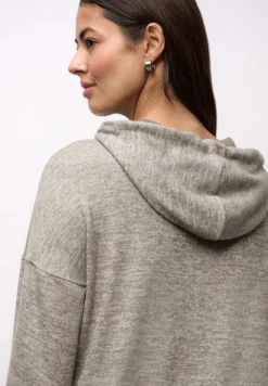 Street One Shirts*Melange Hoodie Shirt light terra mocha mel.