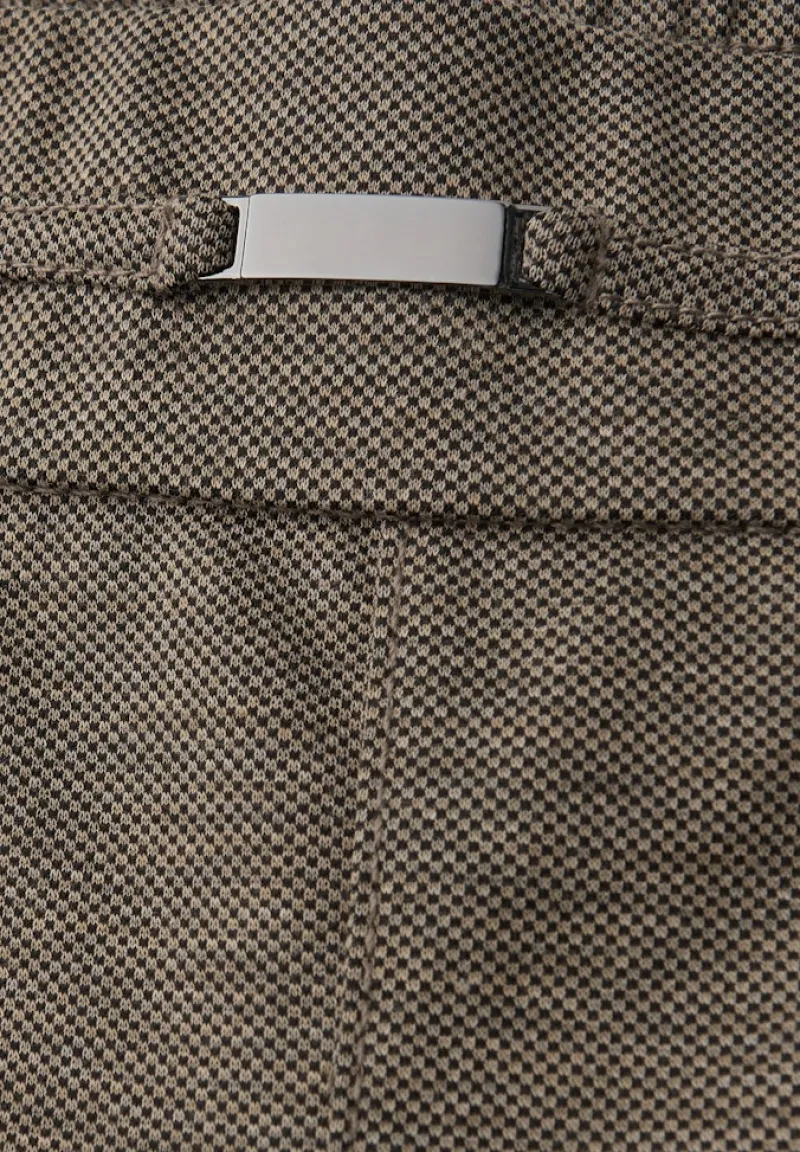 Street One Hosen*Melange Hose mit Detail darkest brown mel.