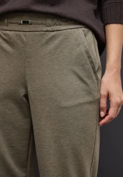 Street One Hosen*Melange Hose mit Detail darkest brown mel.