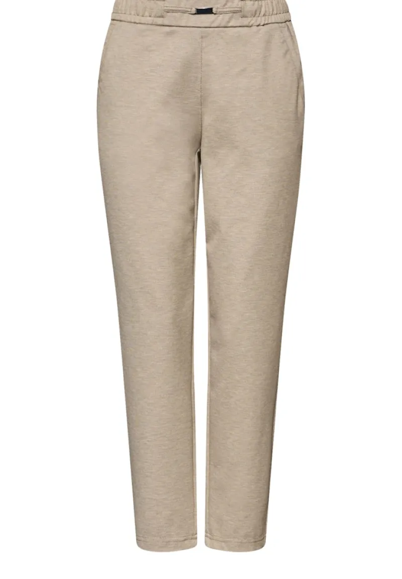 Street One Hosen*Melange Hose mit Detail sanded beige mel.
