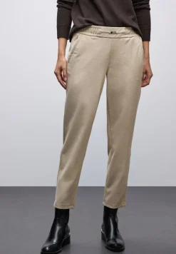 Street One Hosen*Melange Hose mit Detail sanded beige mel.