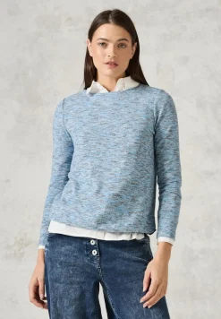 Cecil Shirts*Melange-Shirt multi aqua melange