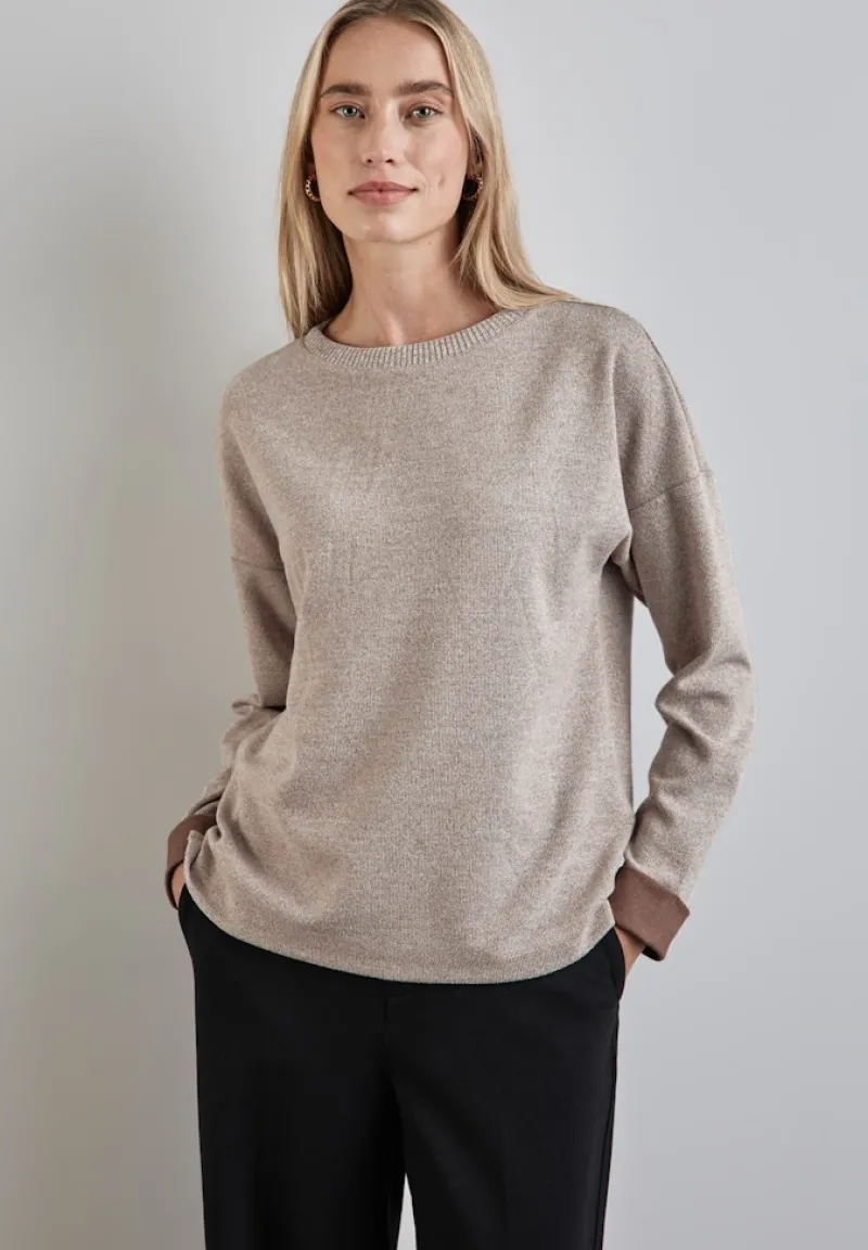 Street One Shirts*Melange-Shirt rich mocha mel.