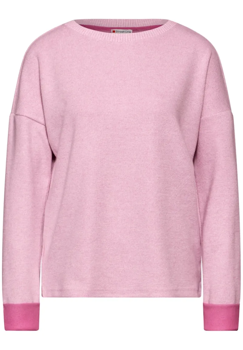 Street One Shirts*Melange-Shirt sunrise pink mel.