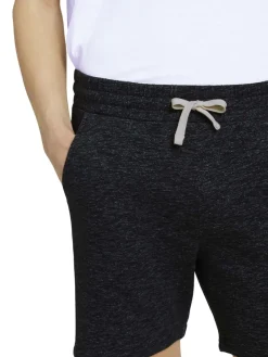 Tom Tailor Denim Shorts*Melierte Sweatshorts black non-solid