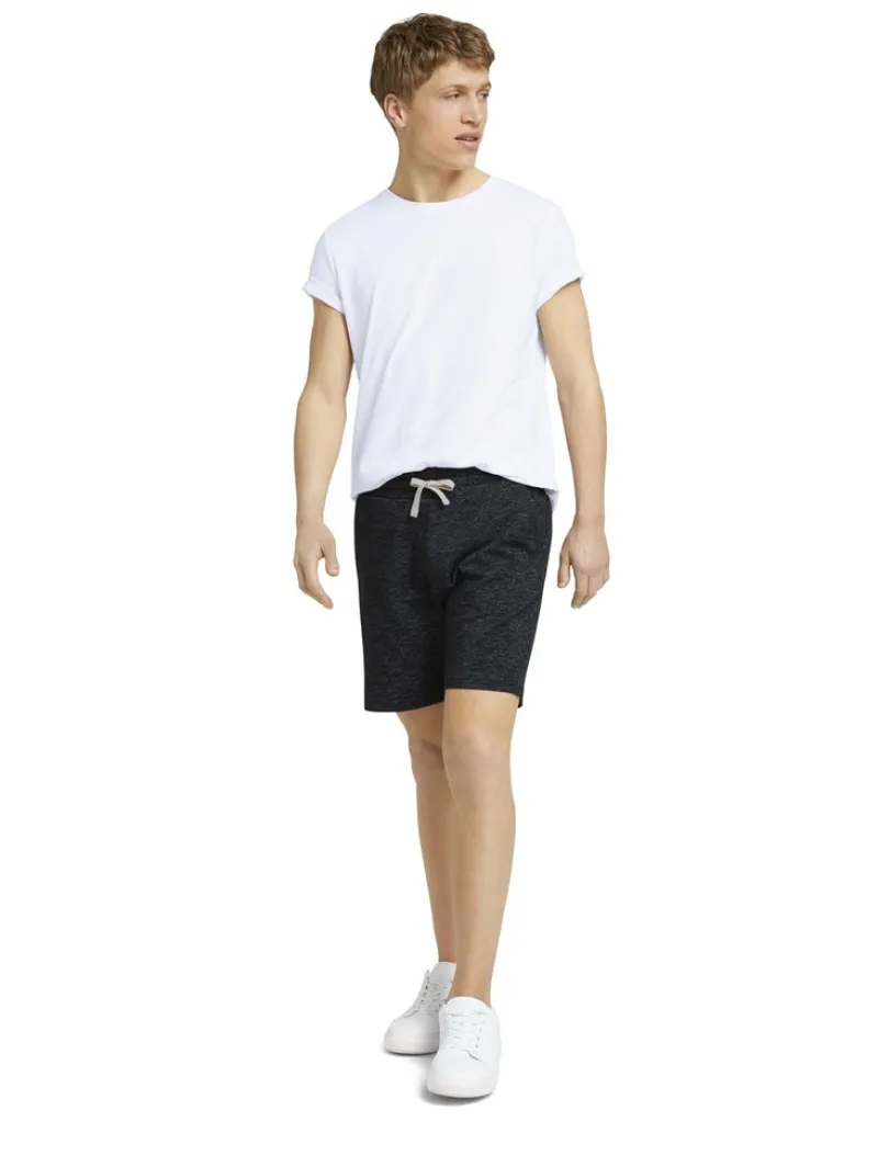 Tom Tailor Denim Shorts*Melierte Sweatshorts black non-solid