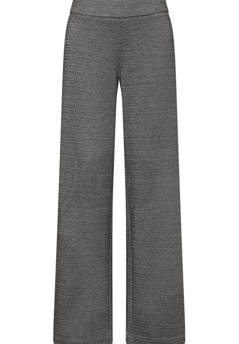 STREET ONE STUDIO Jeans*Melierte Wide Leg Hose Black