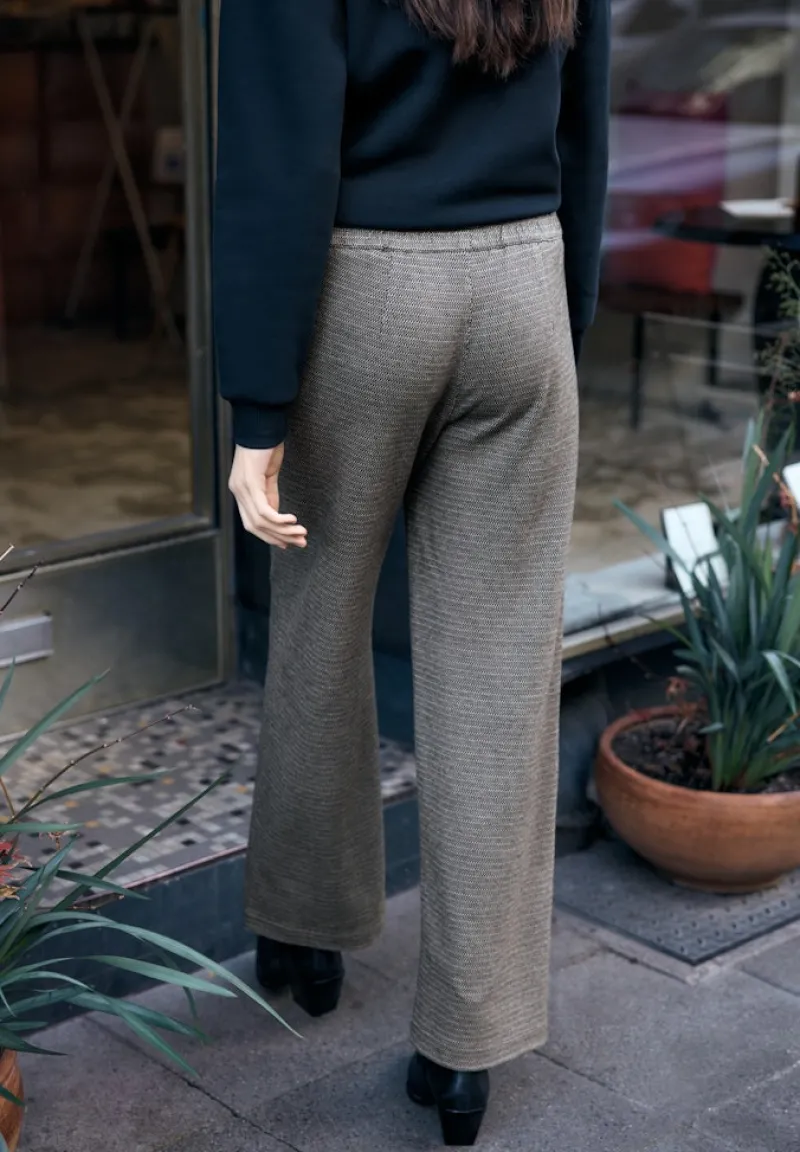 STREET ONE STUDIO Jeans*Melierte Wide Leg Hose Black