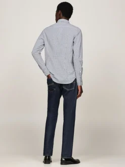 Tommy Hilfiger Hemden|Big Boys*MICRO GINGHAM POPLIN SF SHIRT carbon navy - optic white