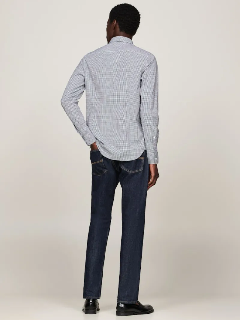 Tommy Hilfiger Hemden|Big Boys*MICRO GINGHAM POPLIN SF SHIRT carbon navy - optic white