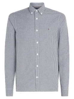 Tommy Hilfiger Hemden|Big Boys*MICRO GINGHAM POPLIN SF SHIRT carbon navy - optic white