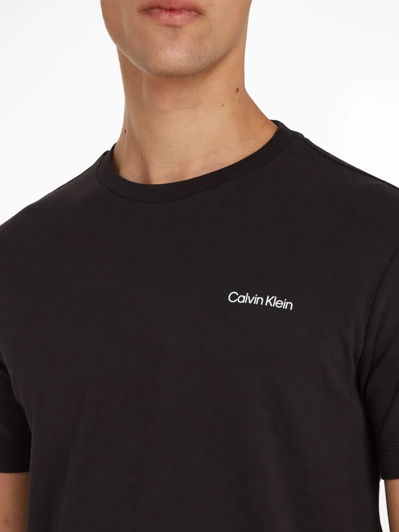 Calvin Klein Shirts|Big Boys*MICRO LOGO INTERLOCK T-SHIRT ck black