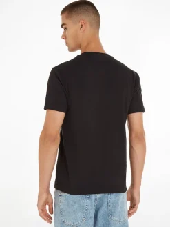 Calvin Klein Shirts|Big Boys*MICRO LOGO INTERLOCK T-SHIRT ck black