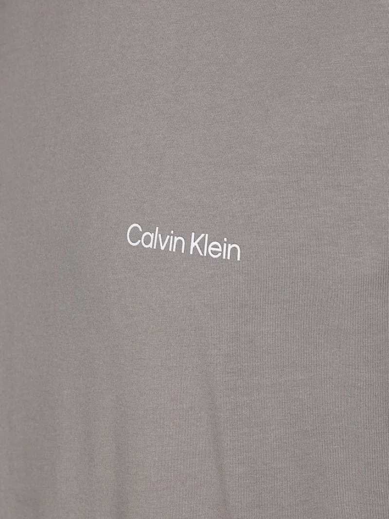 Calvin Klein Shirts*MICRO LOGO LS MOCK NECK T-SHIRT grey asphalt