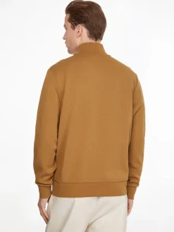 Calvin Klein Pullover & Sweatshirts*MICRO LOGO REPREVE Q-ZIP caramel