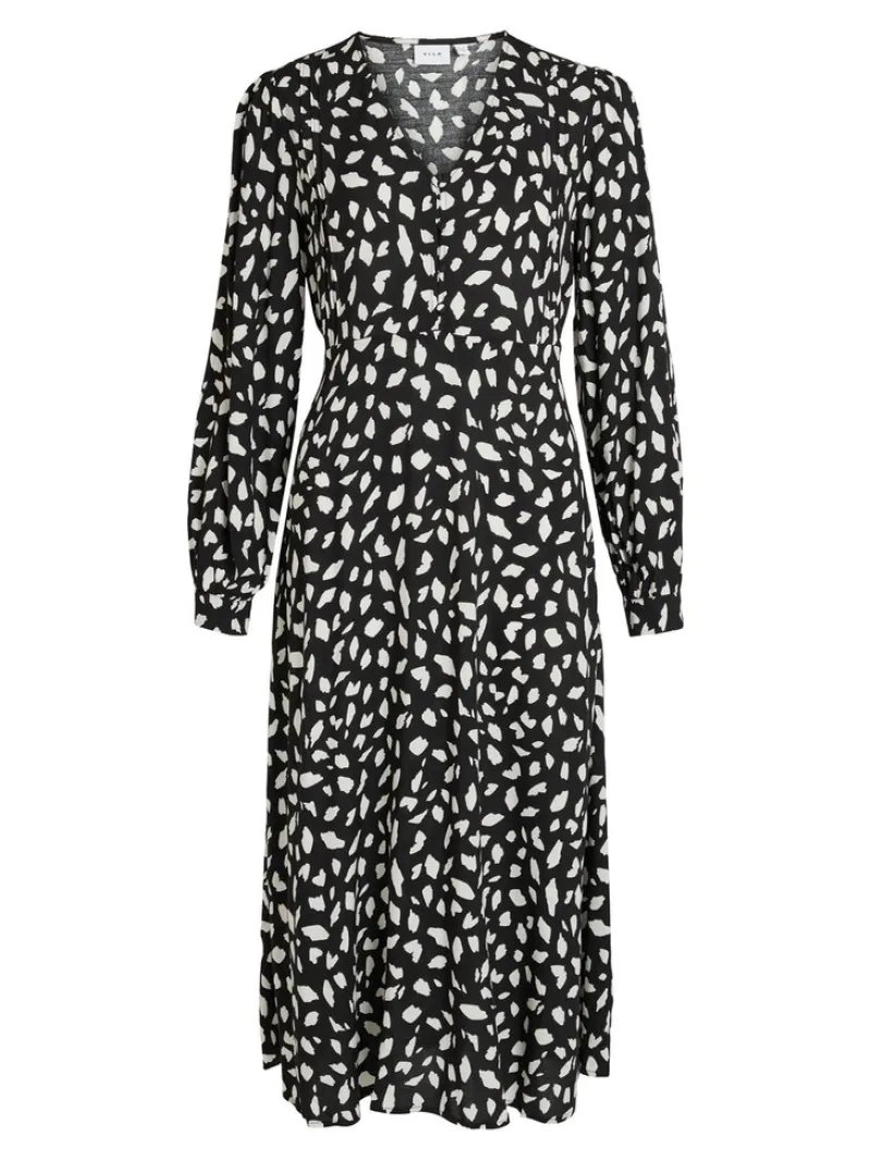 Vila Kleider*Midikleid black2