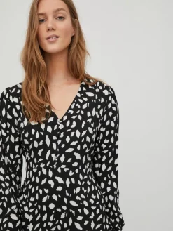 Vila Kleider*Midikleid black2