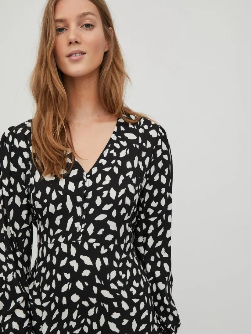 Vila Kleider*Midikleid black2