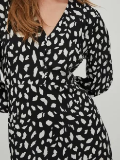 Vila Kleider*Midikleid black2