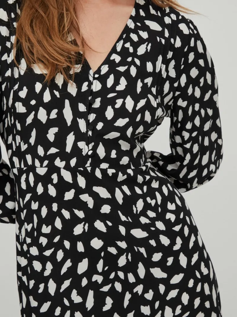 Vila Kleider*Midikleid black2