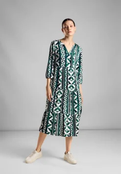 Street One Kleider*Midikleid mit Print cool vintage green