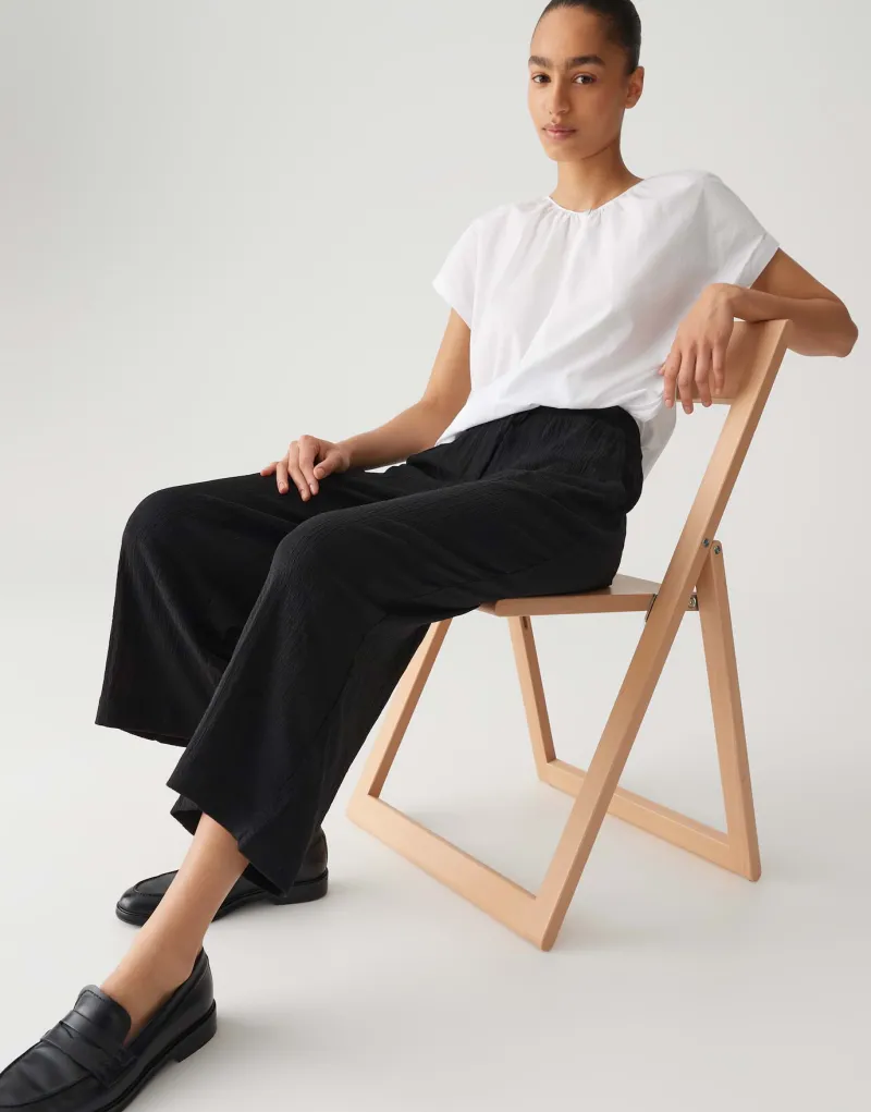 Opus Hosen*Mileni crinkle Black