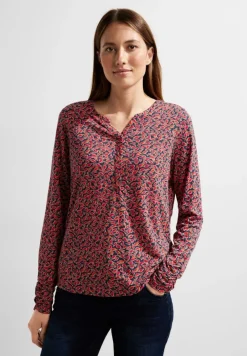 Cecil Shirts*Minimalprint Tunikashirt cosy coral