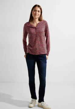 Cecil Shirts*Minimalprint Tunikashirt cosy coral