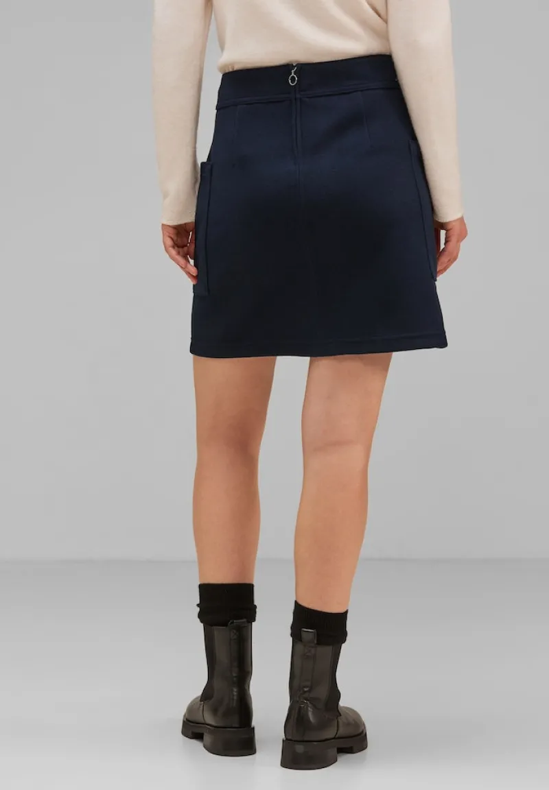 Street One Röcke*Minirock in Woll-Optik deep blue