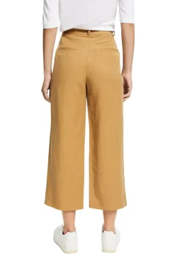 Esprit Hosen*Mit Leinen: Hose mit verkürztem Bein camel