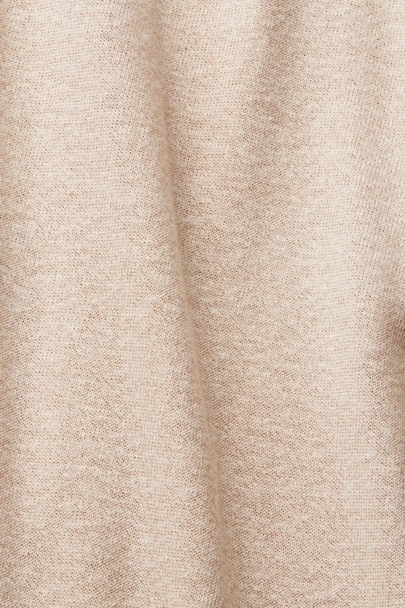 Esprit Pullover & Sweatshirts*Mit Leinen: lange Weste mit Bindegürtel light taupe