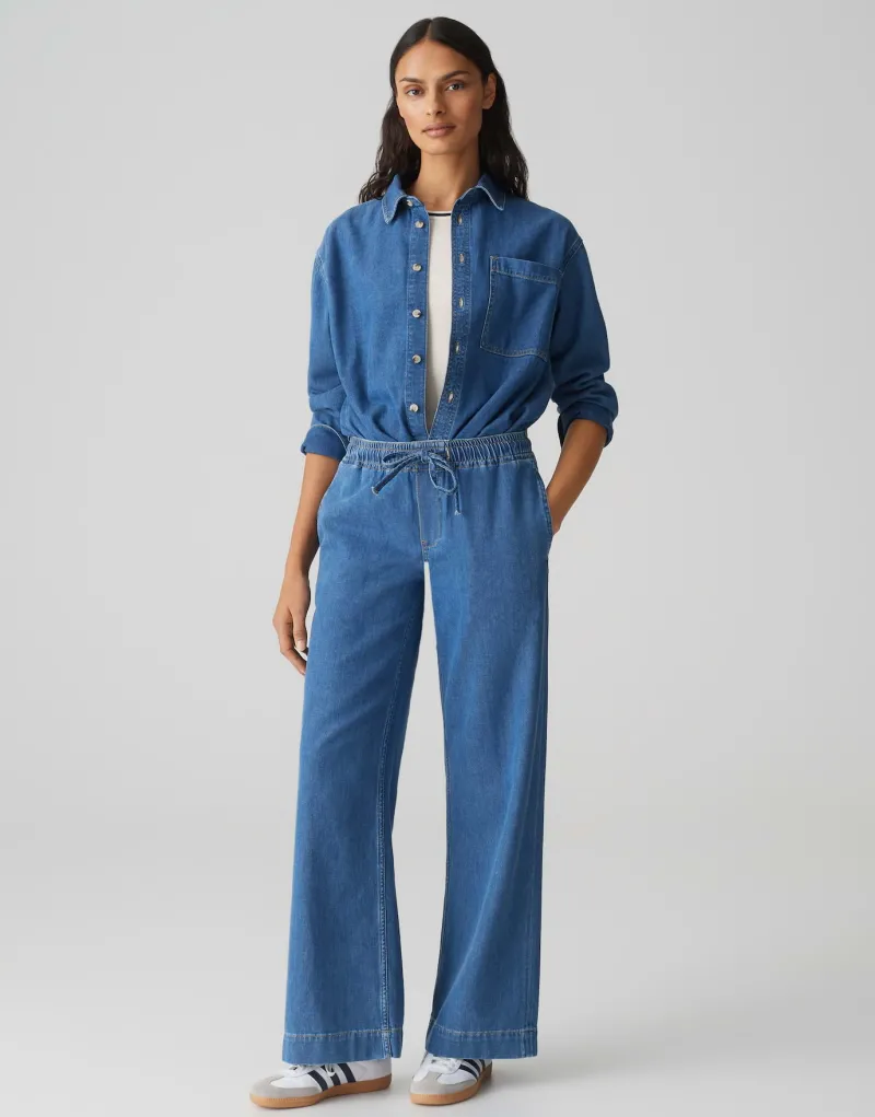 Opus Jeans*Miva palazzo french mid coastal blue