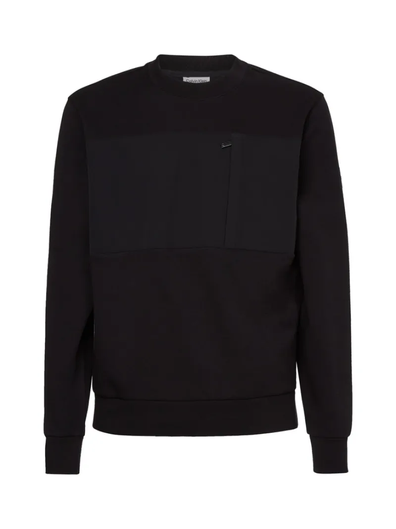Calvin Klein Pullover & Sweatshirts*MIX MEDIA REPREVE SWEATSHIRT ck black