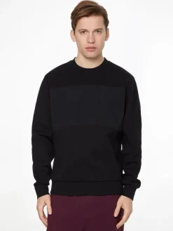 Calvin Klein Pullover & Sweatshirts*MIX MEDIA REPREVE SWEATSHIRT ck black