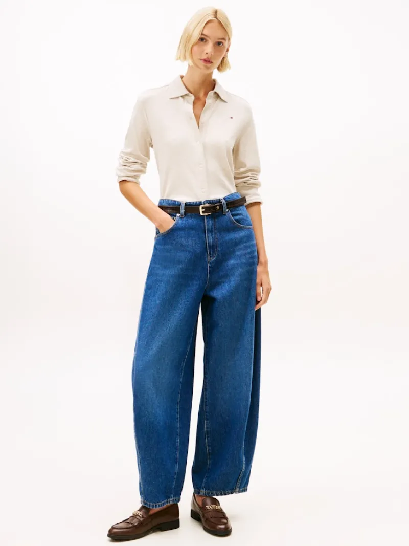 Tommy Hilfiger Blusen*MODERN INTERLOCK REG LS SHIRT heather oatmilk