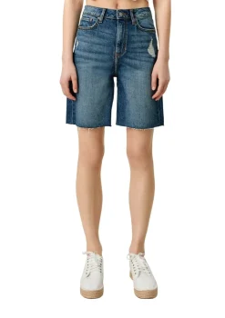 QS Shorts*Mom-Fit Bermuda Blau