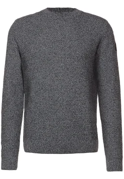 Street One Men Pullover & Sweatshirts|Big Boys*Mouliné Strickpullover anthracite grey melange