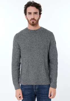 Street One Men Pullover & Sweatshirts|Big Boys*Mouliné Strickpullover anthracite grey melange