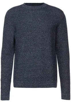 Street One Men Pullover & Sweatshirts|Big Boys*Mouliné Strickpullover deep navy blue melange