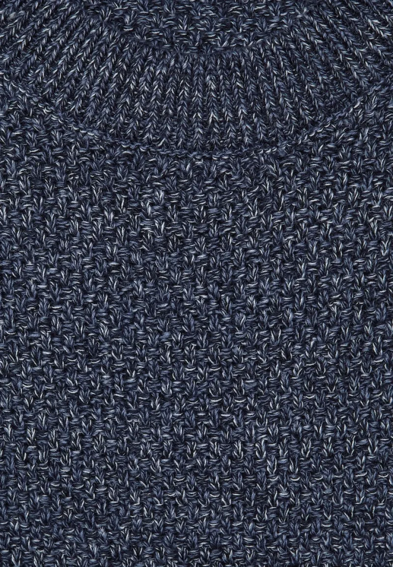 Street One Men Pullover & Sweatshirts|Big Boys*Mouliné Strickpullover deep navy blue melange