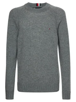 Tommy Hilfiger Pullover & Sweatshirts*MULTI HTR LAMBSWOOL C NECK medium grey heather