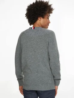 Tommy Hilfiger Pullover & Sweatshirts*MULTI HTR LAMBSWOOL C NECK medium grey heather