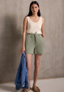 STREET ONE STUDIO Shorts*Musselin Shorts pale mud green