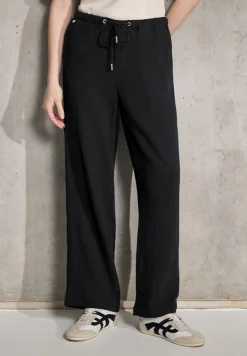 STREET ONE STUDIO Hosen*Musselin Wide Leg Hose Black