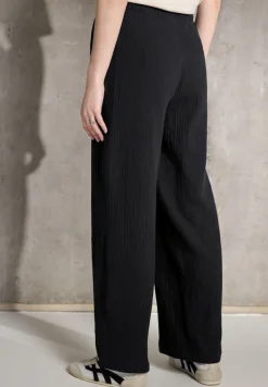 STREET ONE STUDIO Hosen*Musselin Wide Leg Hose Black