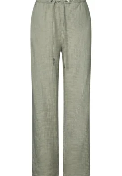 STREET ONE STUDIO Hosen*Musselin Wide Leg Hose pale mud green
