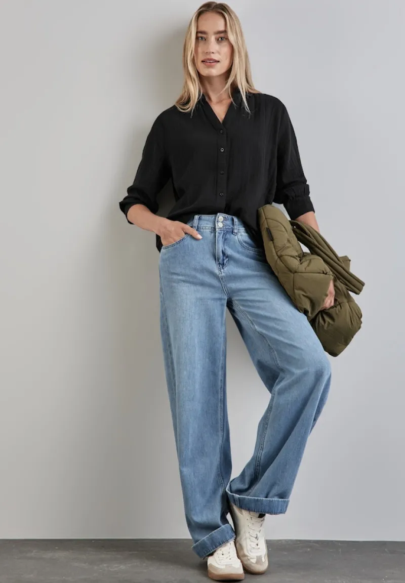 Street One Blusen*Musselin-Bluse Black