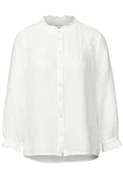 STREET ONE STUDIO Blusen*Musselin-Bluse mit Rüschen off white